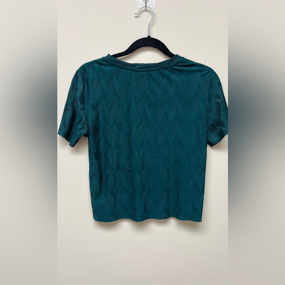 & Other Stories Teal Short Sleeve Top - Picture 3 of 6